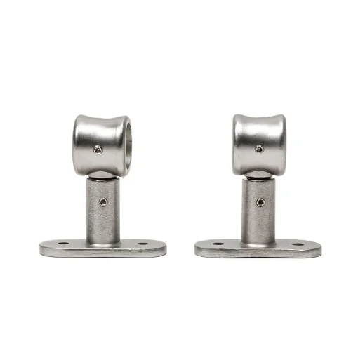 Conjunto 2 suportes simples prata 50mm