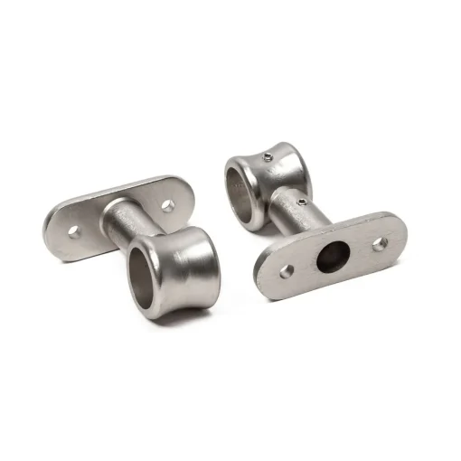 Conjunto 2 suportes simples prata 50mm