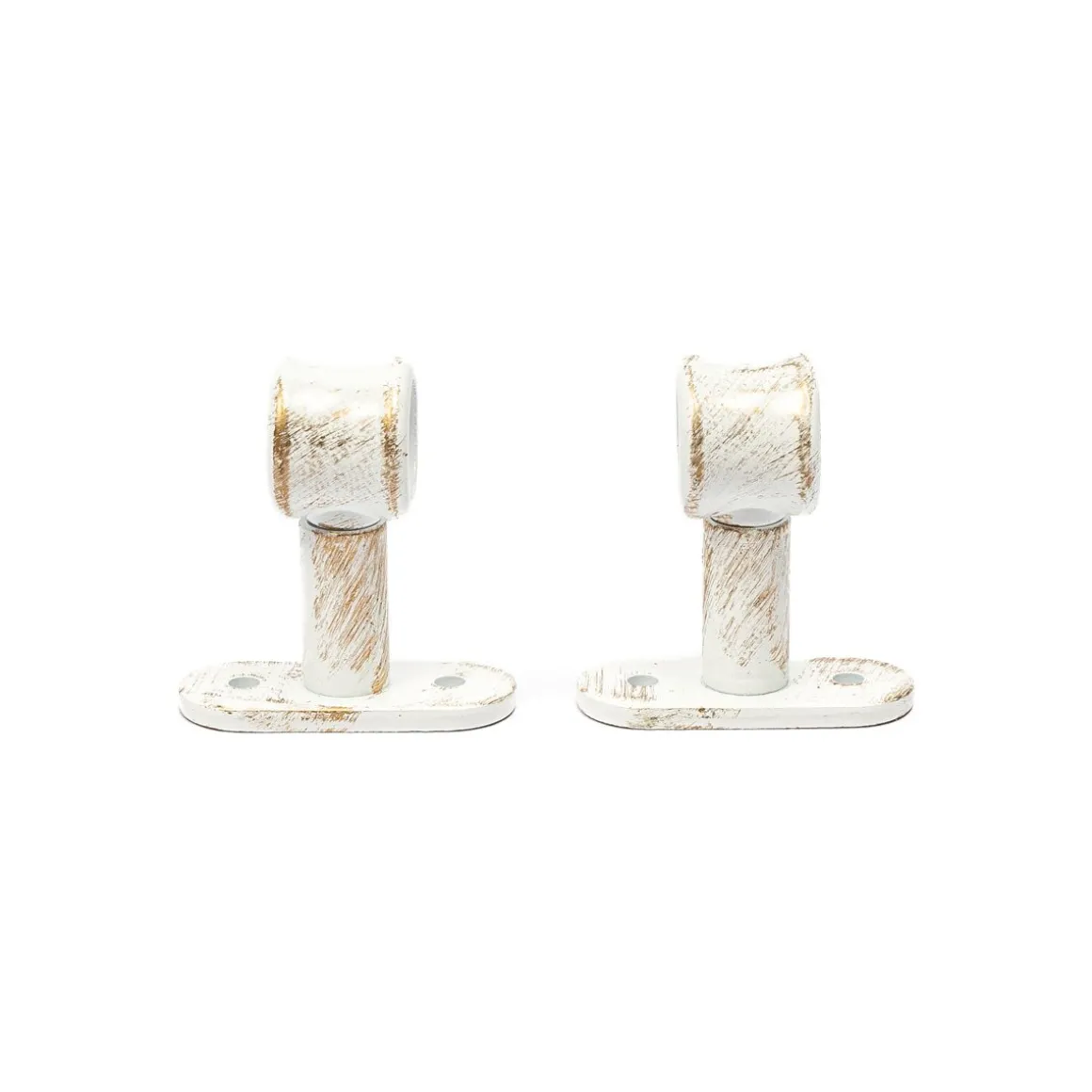 Conjunto 2 suportes simples branco 50mm