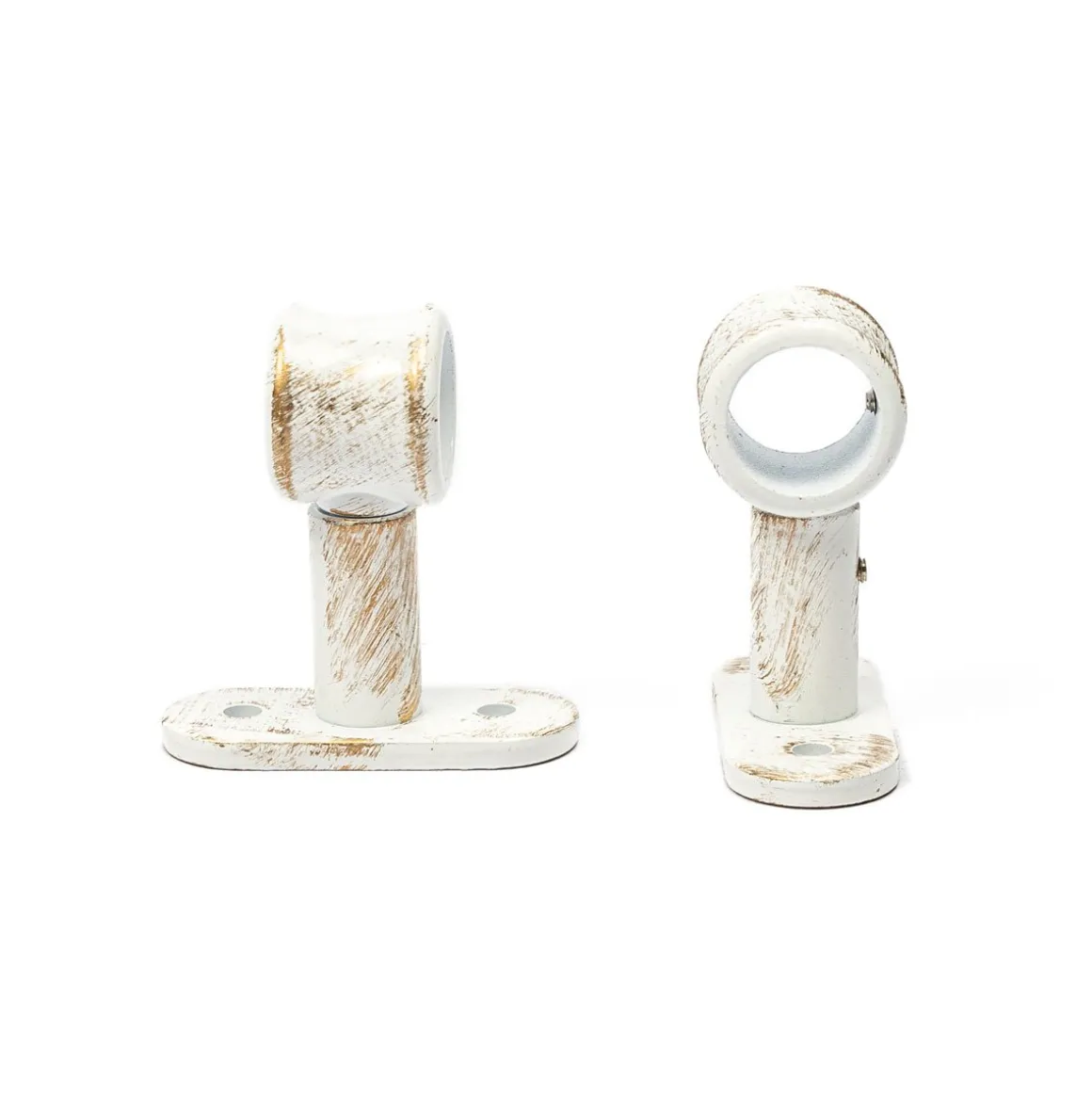 Conjunto 2 suportes simples branco 50mm