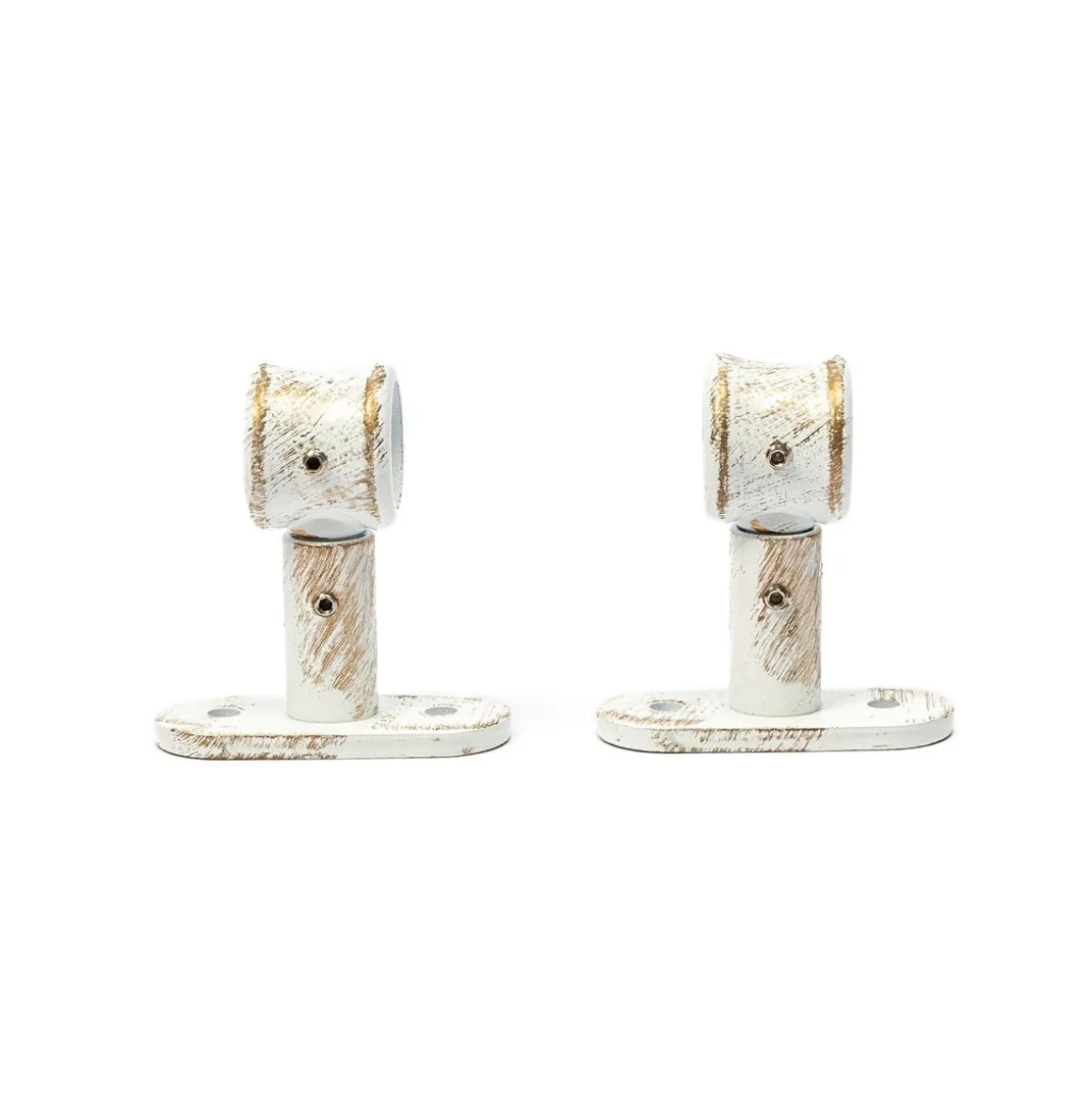 Conjunto 2 suportes simples branco 50mm
