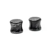 Conjunto 2 terminais 20cm preto e prateado