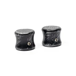 Conjunto 2 terminais 20cm preto e prateado