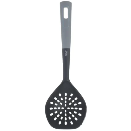 Conjunto 5 utensílios preto com suporte