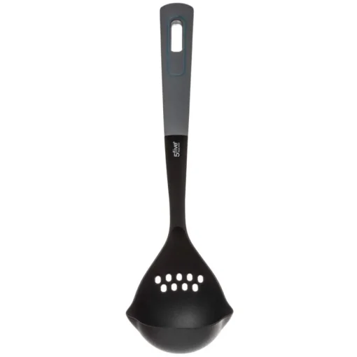 Conjunto 5 utensílios preto com suporte