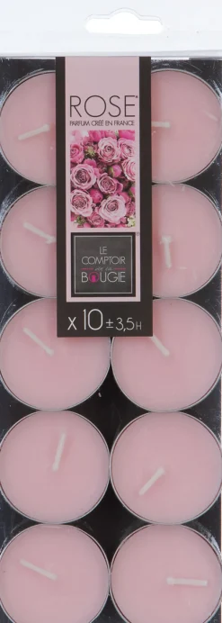 Conjunto 10 velas perfumadas rosa