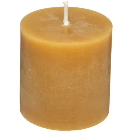 Conjunto 4 velas rústicas amarelas