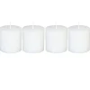 Conjunto 4 velas rústicas brancas