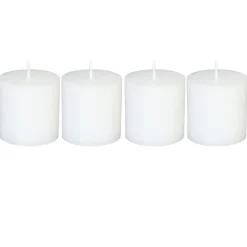 Conjunto 4 velas rústicas brancas
