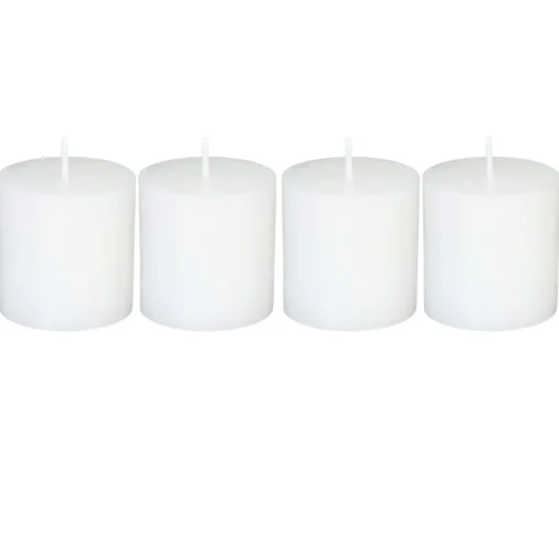 Conjunto 4 velas rústicas brancas