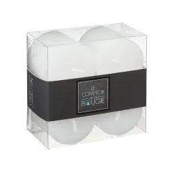 Conjunto 4 velas rústicas brancas