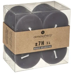 Conjunto 4 velas rústicas cinzentas