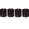 Conjunto 4 velas rústicas preto