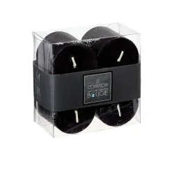 Conjunto 4 velas rústicas preto