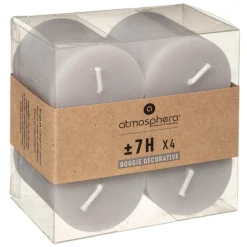 Conjunto 4 velas rústicas taupe
