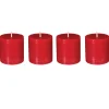 Conjunto 4 velas rústicas vermelhas