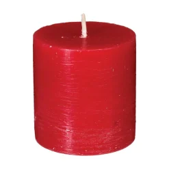 Conjunto 4 velas rústicas vermelhas