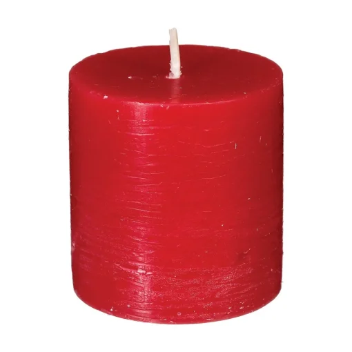 Conjunto 4 velas rústicas vermelhas