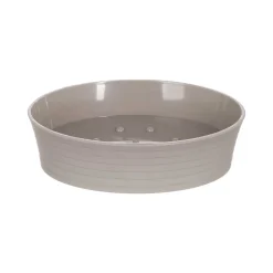 Conjunto de 3 acessórios wc riscas taupe