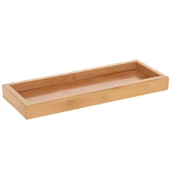 Conjunto de 3 acessórios wc e tabuleiro em bambu