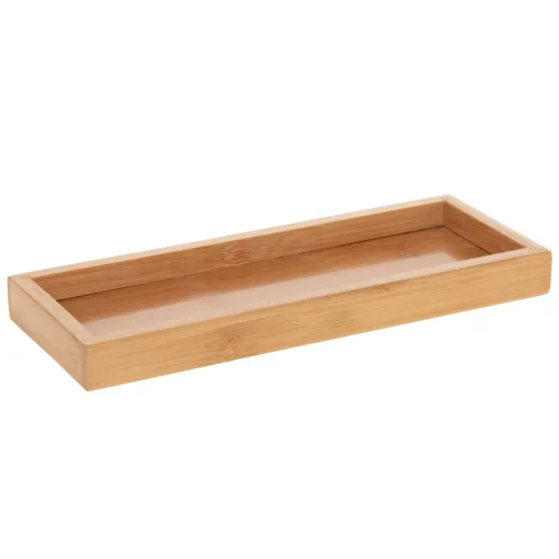 Conjunto de 3 acessórios wc e tabuleiro em bambu