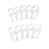 Conjunto de 10 agrafes transparentes