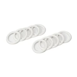 Conjunto de 10 argolas brancas