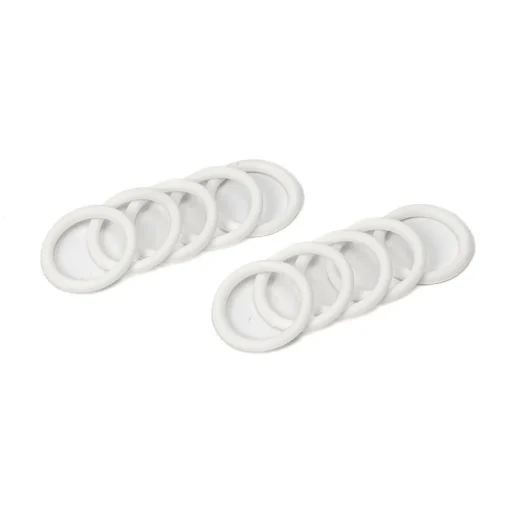 Conjunto de 10 argolas brancas