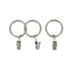 Conjunto de 8 argolas com mola prateado fosco