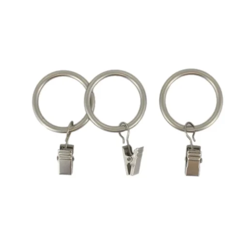 Conjunto de 8 argolas com mola prateado fosco
