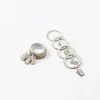 Conjunto de 8 argolas com mola branca e dourada