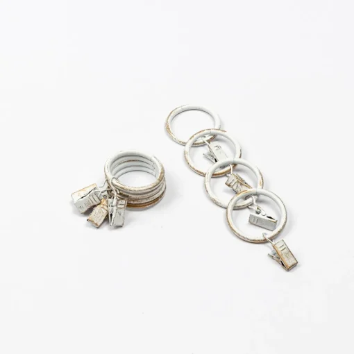 Conjunto de 8 argolas com mola branca e dourada