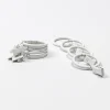 Conjunto de 8 argolas com mola branco mate d20cm