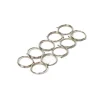 Conjunto de 10 argolas niqueladas prateadas