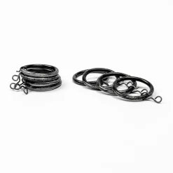 Conjunto de 8 argolas preto e prateado d20cm