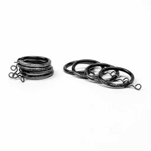 Conjunto de 8 argolas preto e prateado d20cm