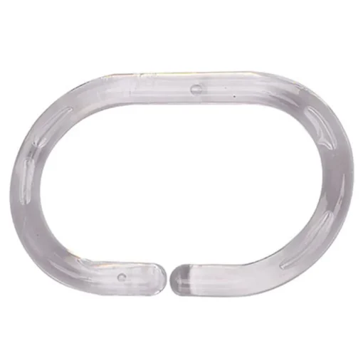 Conjunto de 12 argolas transparentes para duche
