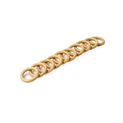 Conjunto de 10 argolas verniz natural
