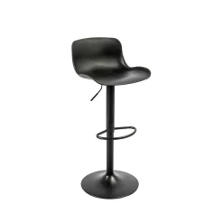 Conjunto de 2 bancos de bar SHELL regulável preto