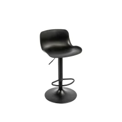 Conjunto de 2 bancos de bar SHELL regulável preto