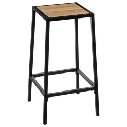 Conjunto de 2 bancos de bar ALIAJ preto