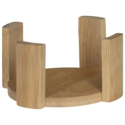 Conjunto de 6 bases em bambu para copos