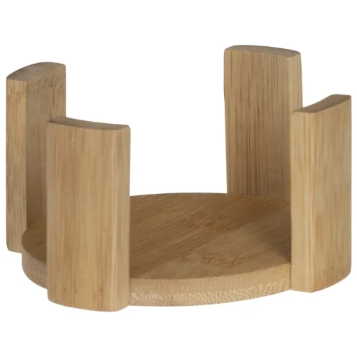 Conjunto de 6 bases em bambu para copos