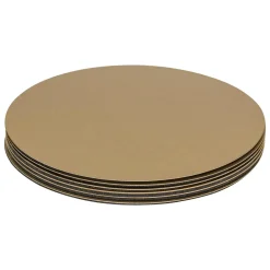 Conjunto de 6 bases pra copos AUTOMNE castanhas em aço