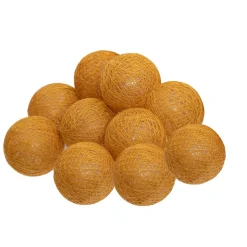 Conjunto de 10 bolas led mostarda