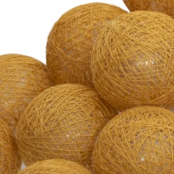 Conjunto de 10 bolas led mostarda