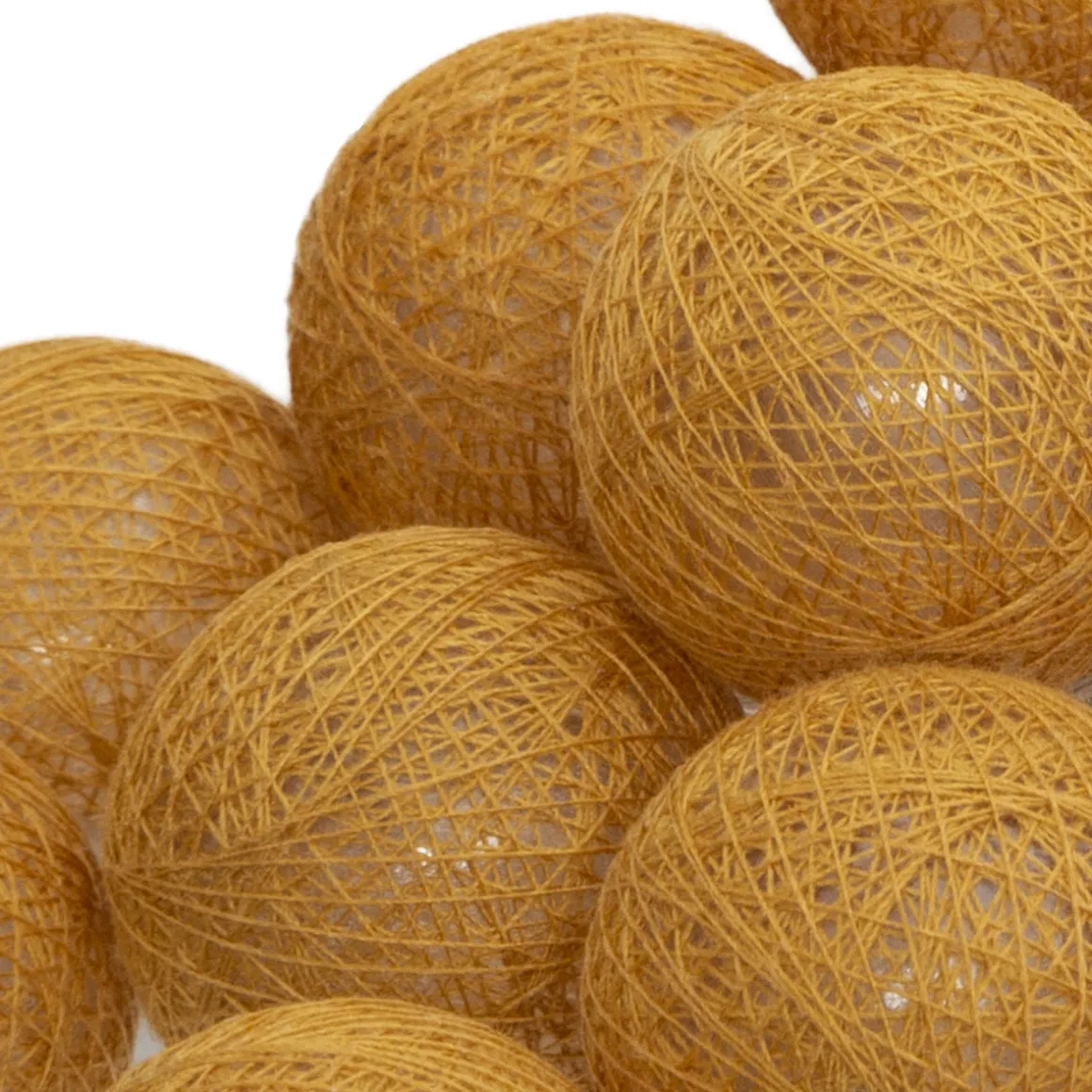 Conjunto de 10 bolas led mostarda