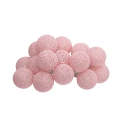 Conjunto de 16 bolas led rosa 3,5cm