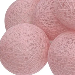Conjunto de 16 bolas led rosa 3,5cm