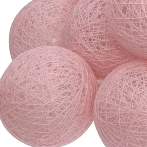 Conjunto de 16 bolas led rosa 3,5cm